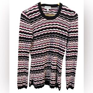 Austin Reed zigzag-woven multicolor scoop neck sweater. Size M